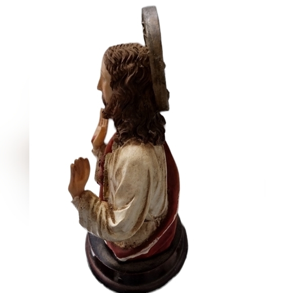 Sacred Heart Of Jesus Vintage Figurine‎ - Picture 6 of 11